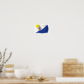 Bonaire Vlag Poster Print (Keuken)