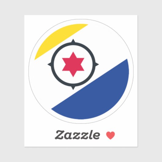 Bonaire Vlag Ronde Sticker (Vel)