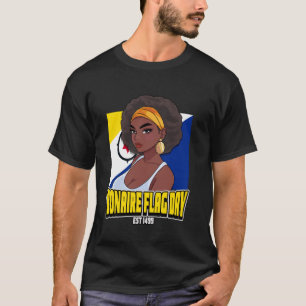 Bonaire Vlagdag Nederlands Eiland Nederlands Septe T-shirt