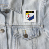 Bonaire vlaggenschip vierkante button 5,1 cm (In situ)