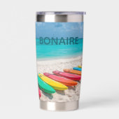 Bonaire windsurfen paradijs geïsoleerde drinkbeker (Links)