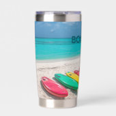 Bonaire windsurfen paradijs geïsoleerde drinkbeker (Voorkant)