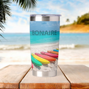 Bonaire windsurfen paradijs geïsoleerde drinkbeker