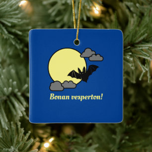 Bonan vesperton! keramisch ornament