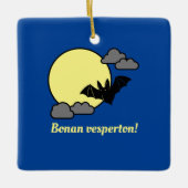 Bonan vesperton! keramisch ornament (Voorkant)