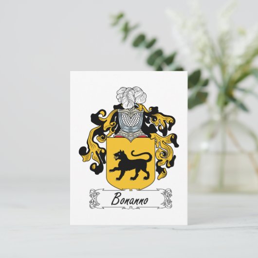 Bonanno Family Crest Briefkaart (Staand voorkant)