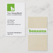 Bonanza Verticaal Visitekaartje papier (Voorkant / Achterkant)