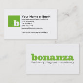 Bonanza White Visitekaartje (Voorkant / Achterkant)