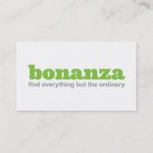 Bonanza White Visitekaartje (Achterkant)