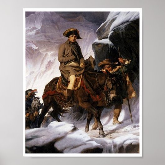 Bonaparte leidde zijn leger door de Alpen Poster (Voorkant)