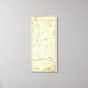 Bonaparte s Route van Elba naar Parijs Canvas Afdruk