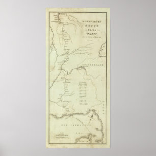 Bonaparte s Route van Elba naar Parijs Poster