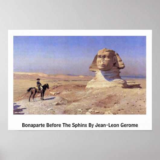 Bonaparte voor de sfinx van Jean-Leon Gerome Poster (Voorkant)