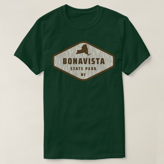 Bonavista State Park New York Tree Log textuur Hou T-shirt (Design voorkant)