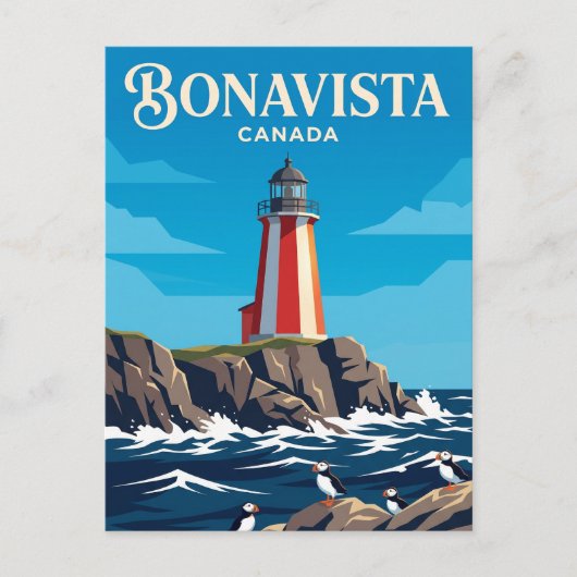 Bonavista-vuurtoren Canada Briefkaart (Voorkant)