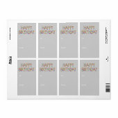 BonBon Party Rainbow Happy Birthday Gift Label (Full Sheet)