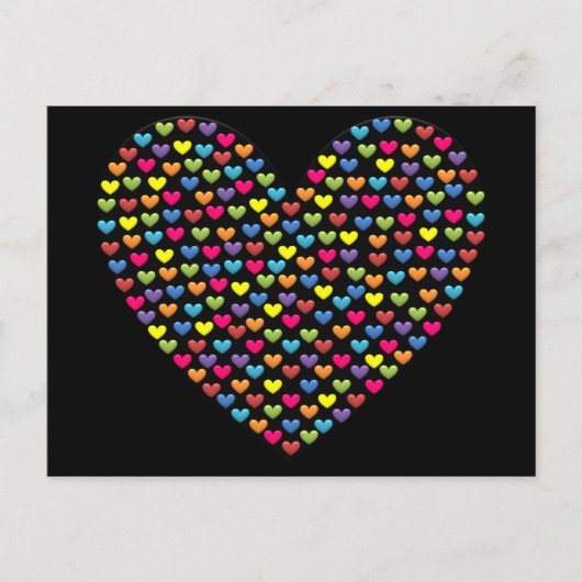 BonBon Rainbow Love Hearts Briefkaart (Voorkant)