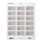 BonBon Rainbow Stars Kerstboom Gift Label (Full Sheet)