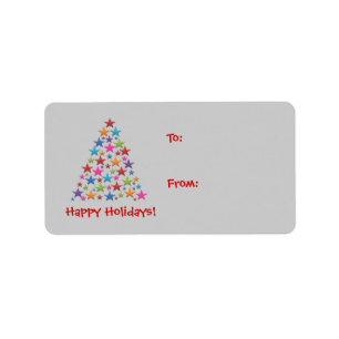 BonBon Rainbow Stars kerstboom Gift Lable Etiket