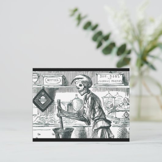 "BonBons for Juvenile Party" - Schaamapotheker Briefkaart (Staand voorkant)