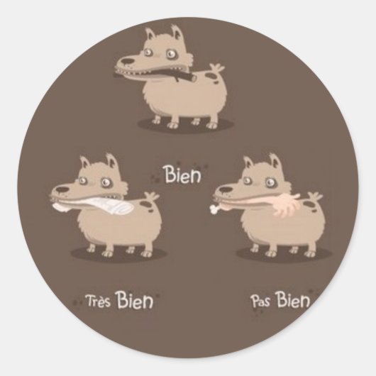 BonChien Ronde Sticker (Voorkant)