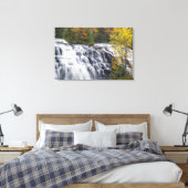 Bond Falls in de herfst bij Paulding, Michigan Canvas Afdruk (Insitu (Slaapkamer))