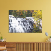 Bond Falls in de herfst bij Paulding, Michigan Canvas Afdruk (Insitu (Woonkamer))