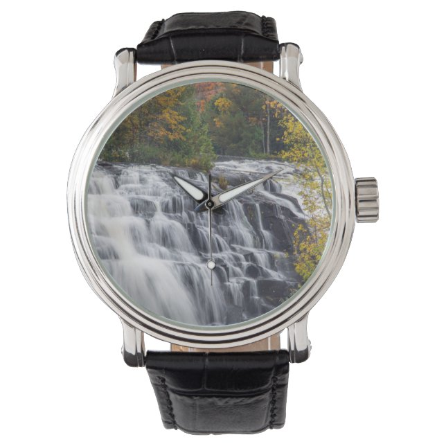 Bond Falls in de herfst bij Paulding, Michigan Horloge (Voorkant)