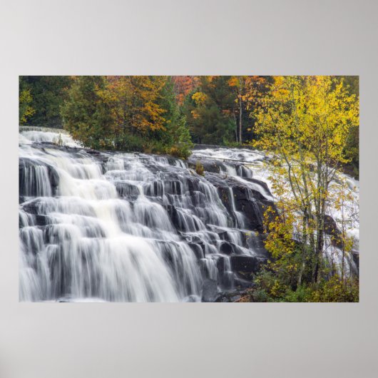 Bond Falls in de herfst bij Paulding, Michigan Poster (Voorkant)