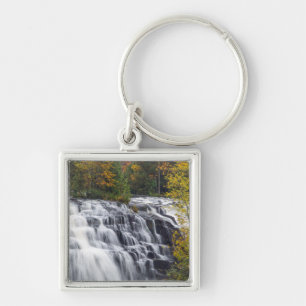 Bond Falls in de herfst bij Paulding, Michigan Sleutelhanger