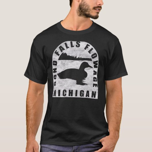Bond Herfst Flowage Loon Michigan T-shirt (Voorkant)