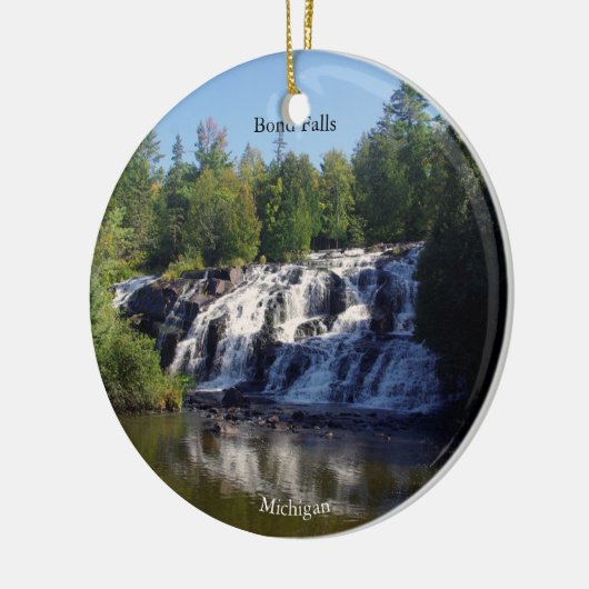 Bond herfst, versierd keramisch ornament (Links)