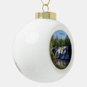 Bond Herfsten, bolvormig of met sneeuwvlokken Keramische Bal Ornament (Links)
