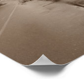 Bond Herfsten MI Retro Camper Tin kan Sepia afdruk Poster (Hoek)