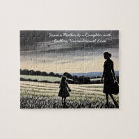 Bond in Silhouette veld met dochter moeder liefde