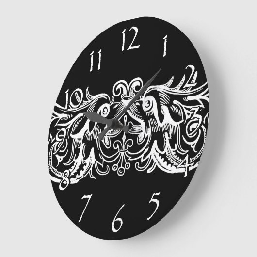 Bond Monsters White Print Wall klok (Hoek)