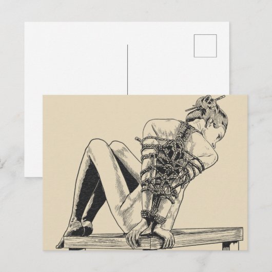 Bond om Perfectie te zijn - shibari touwen Briefkaart (Voorkant / Achterkant)
