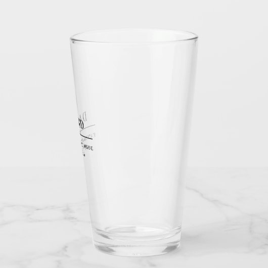 Bond VADER VAN DE BRIDE-GEMIDDELDE Pint Glas (Links)