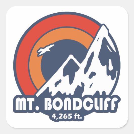 Bondcliff New Hampshire Sun Eagle Vierkante Sticker (Voorkant)