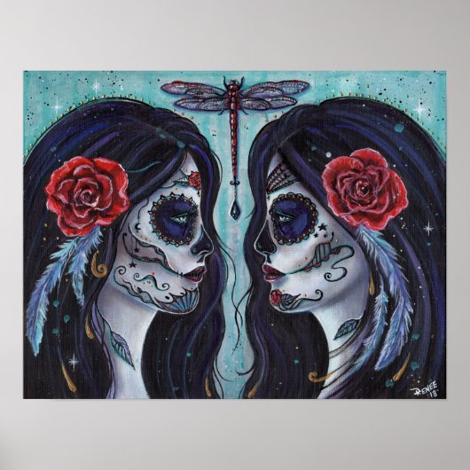 Bonddag van het dode kunst poster van Renee Lavoie (Voorkant)