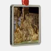 Bonde van de 4 rivieren, Piazza Navona, Rome Metalen Ornament (Rechts)