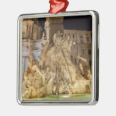 Bonde van de 4 rivieren, Piazza Navona, Rome Metalen Ornament (Links)