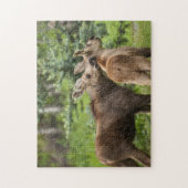 Bonded Moose Calves Legpuzzel (Verticaal)