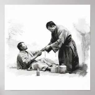 Bonden van Vriendschap: Japans Helpen een Vriend P Poster