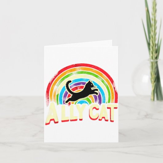 Bondgenoot Kat Lgbt Pride Kat  Kaart (Voorkant)