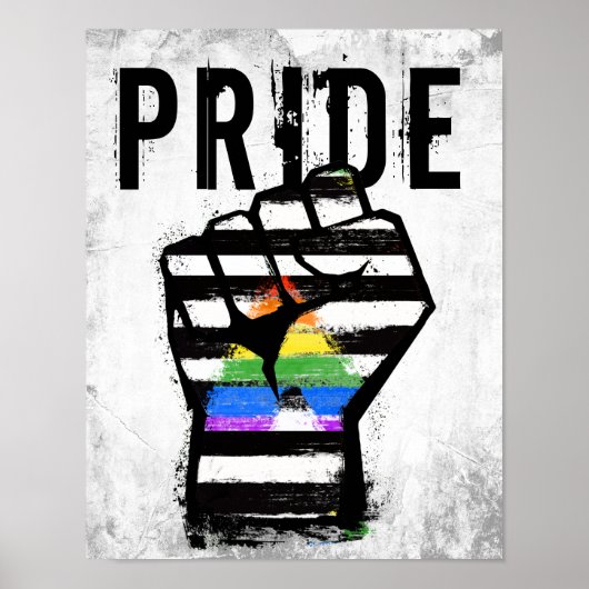 Bondgenoot Pride Vuist Poster (Voorkant)