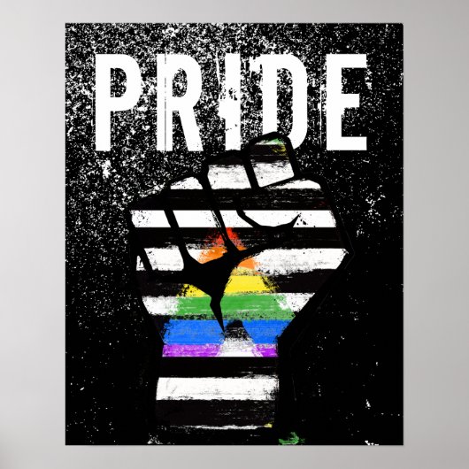Bondgenoot Pride Vuist Poster (Voorkant)