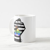 Bondgenoot Pride Vuist T-Shirt Koffiemok (Voorkant links)