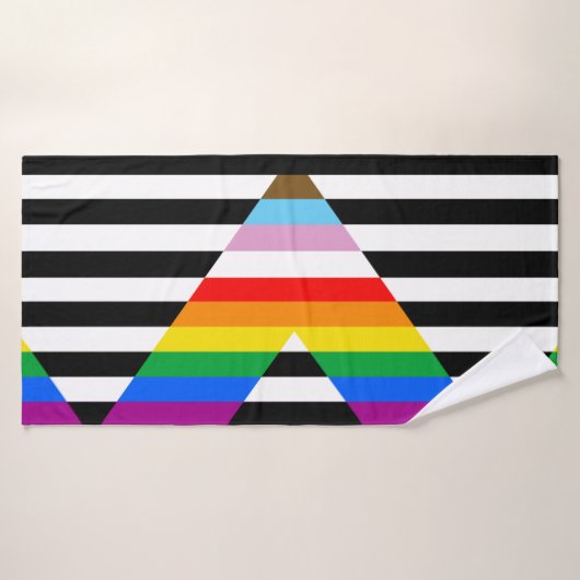 Bondgenoot Progress Pride Vlag Badhanddoek (Badhanddoek)