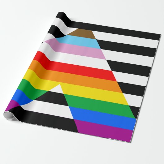 Bondgenoot Progress Pride-vlag Cadeaupapier (Uitgerold)